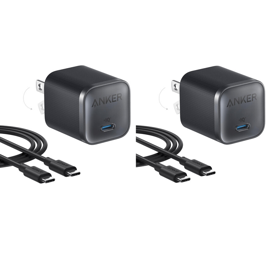 anker nano-oplader 45w met usb-c naar usb-c-kabel 2 stuks