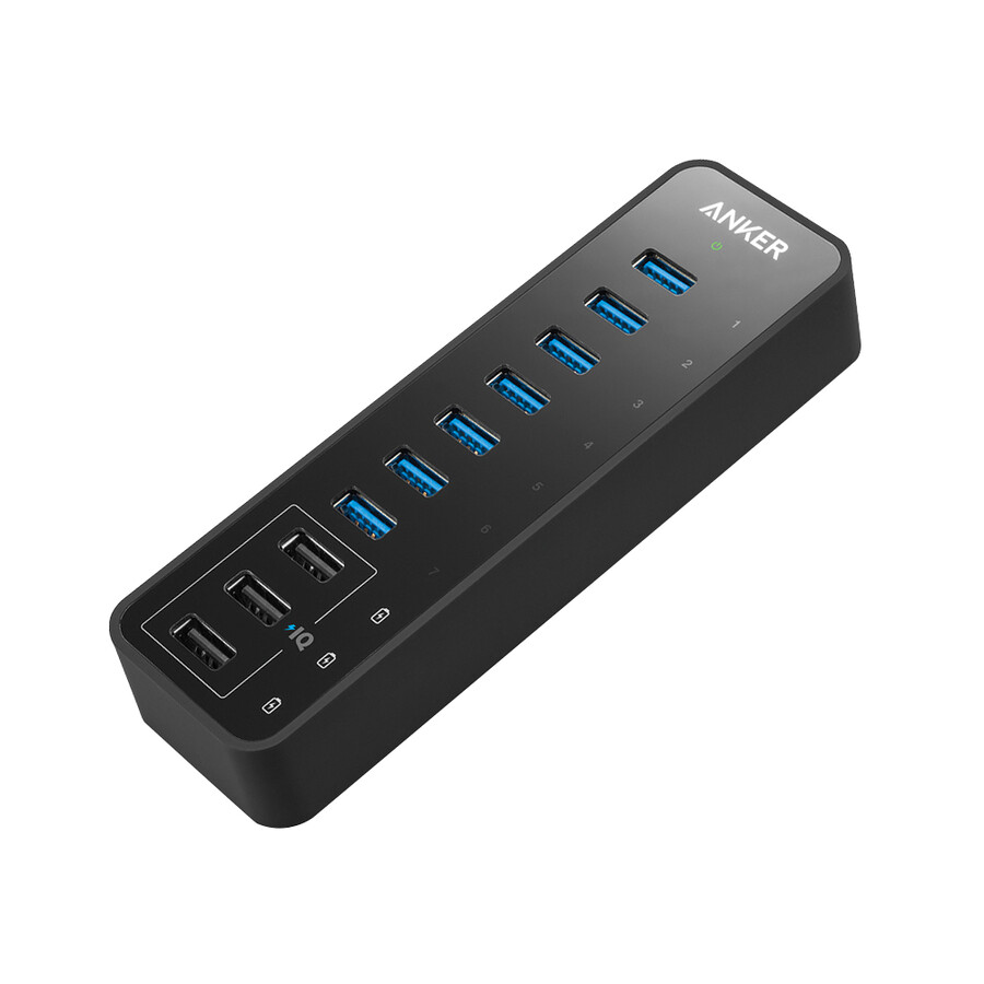anker 60w 10-poorts usb 3.0 datahub