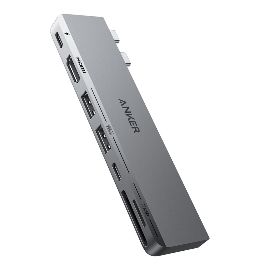 anker 547 usb-c-hub 7-in-2 voor macbook