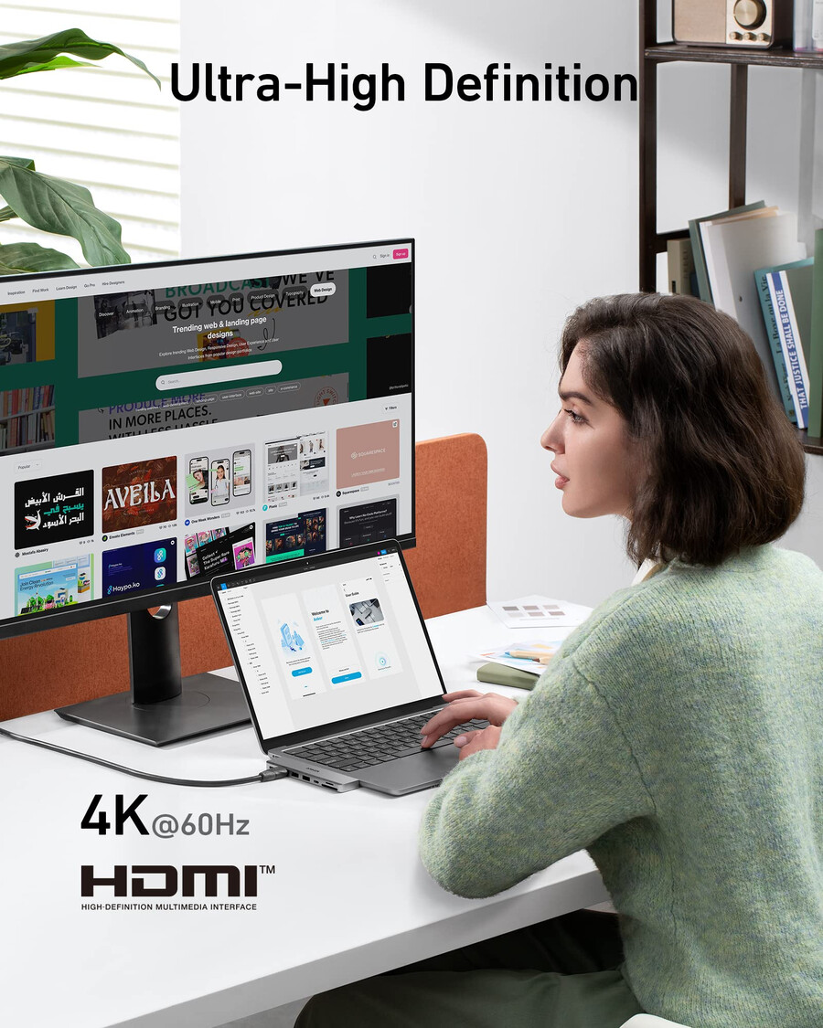 anker 547 usb-c-hub 7-in-2 voor macbook