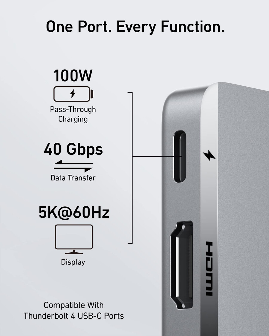 anker 547 usb-c-hub 7-in-2 voor macbook